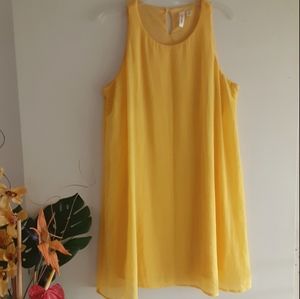 Tacera Sz 1X Yellow Spring Summer Dress